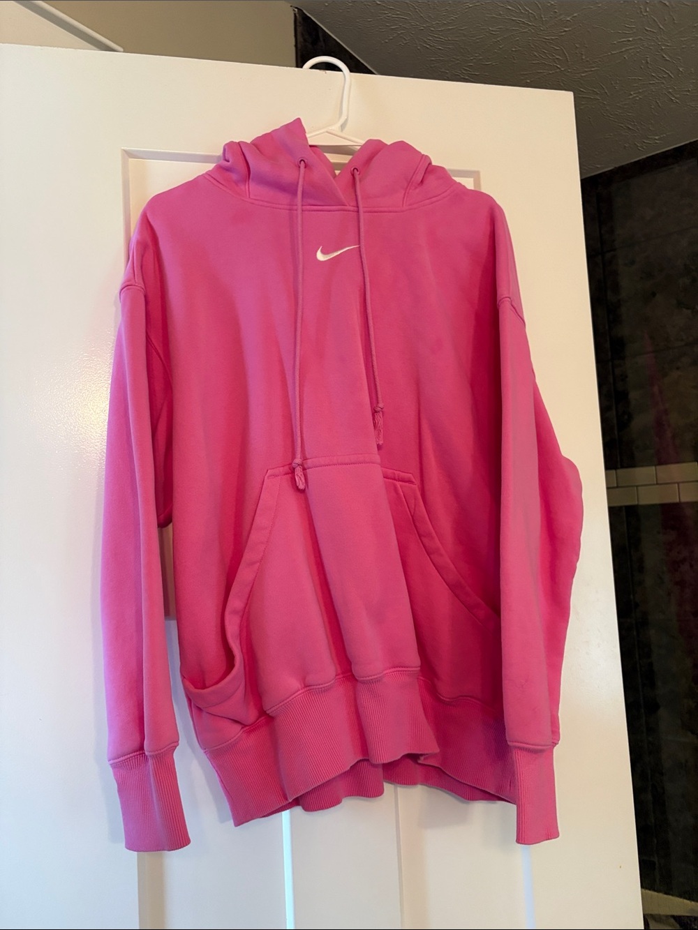 Nike Hot Pink Pullover Oversized Hoodie&Sweats Small
